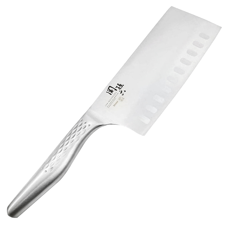 日本貝印KAI關孫六匠創名刀不鏽鋼中華菜刀AB-5165(一體成型;兩刃/刃長16.5cm;亦適左手)