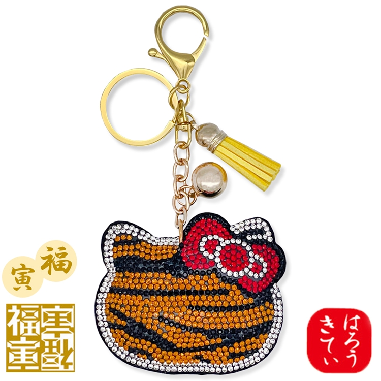 日本限定款ASUNARO福寅虎年開運Hello Kitty凱蒂貓鑰匙圈吊飾26843