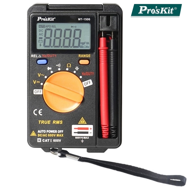 臺灣寶工ProsKit口袋型真有效值電表攜帶型電錶三用電表迷你電表MT-1506
