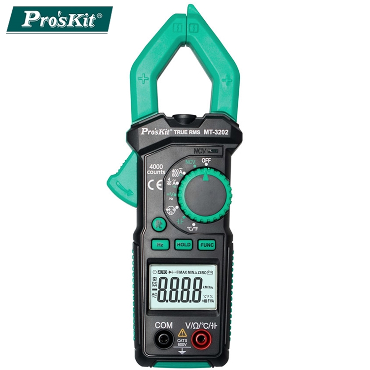 臺灣寶工Proskt真有效值3 3/4數位自動量程鉗型三用電錶MT-3202萬用鉤錶