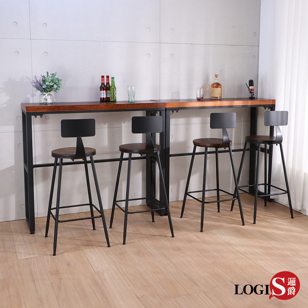 LOGIS 實木桌 高腳桌 工業風吧檯桌 吧台桌 星巴克桌 展示桌 長條桌【SQ120】