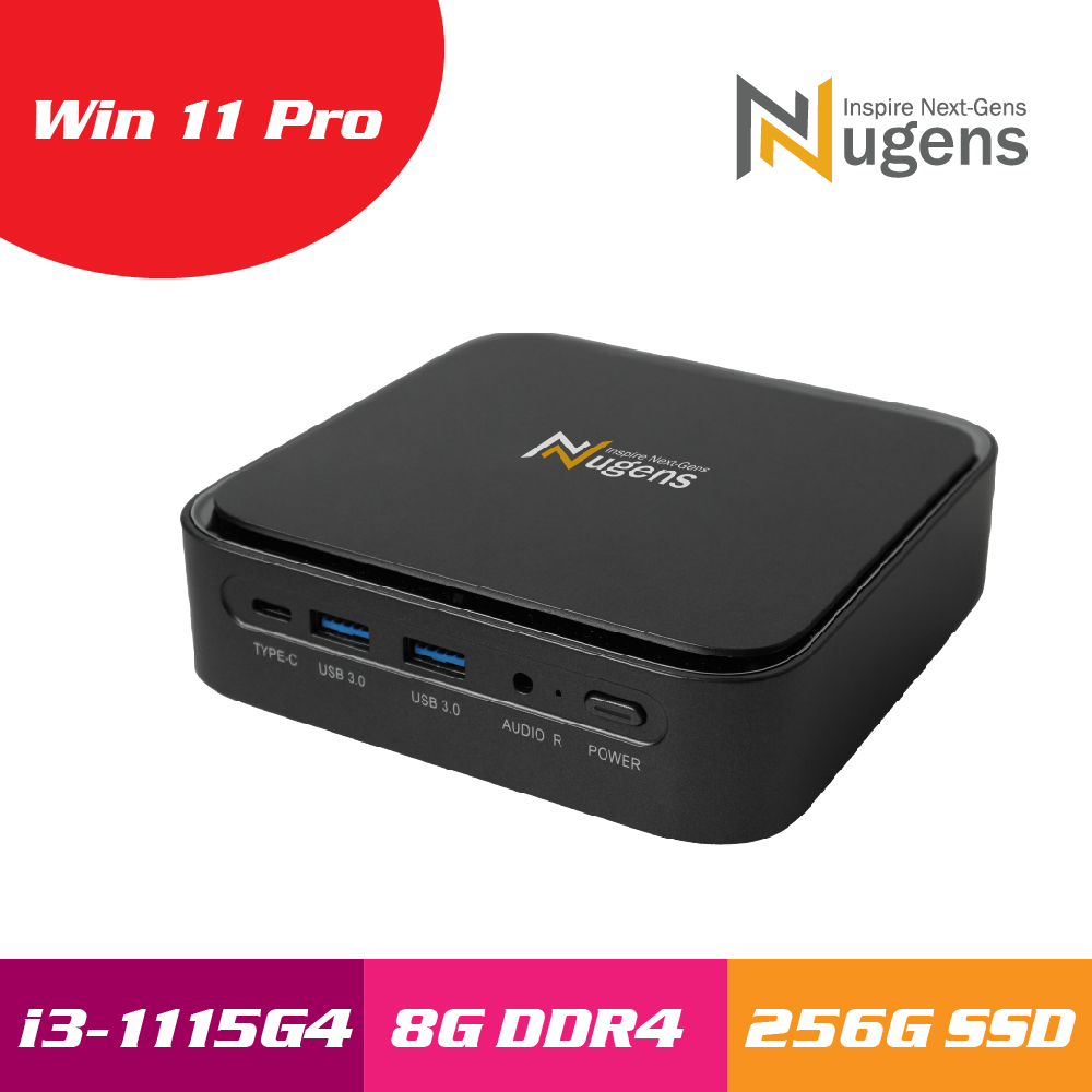 Nugens Mini PC 迷你電腦(i3-1115G4/8G/256G SSD/Win11Pro)
