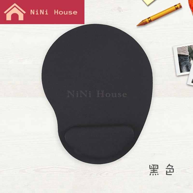 【NiNi House】多功能滑鼠墊 護腕墊 手腕 減壓 人體工學 記憶棉 親膚 辦公 鍵盤手托 黑色款