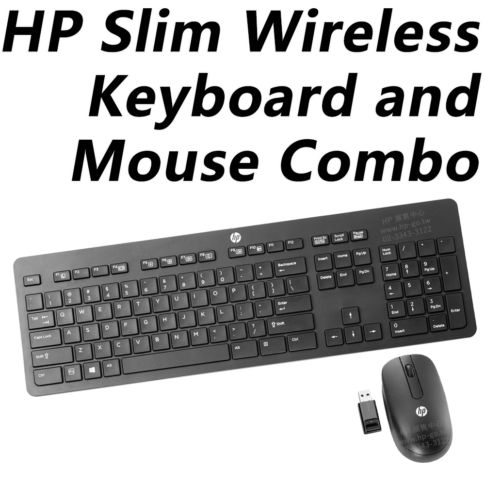 HP Slim Wireless Keyboard and Mouse Combo 無線鍵盤滑鼠組 T6L04AA