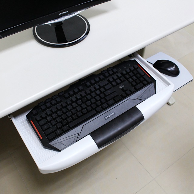 台灣製造 滑軌式電腦鍵盤滑鼠架收納抽屜架 人體工學滑鼠支撐鍵盤架