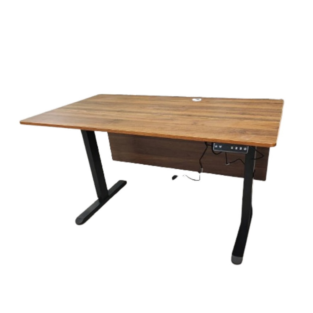 MGSHOP 電動升降桌含檔板128/70CM 電腦桌辦公桌書桌兒童升降桌(E1實木顆粒板)