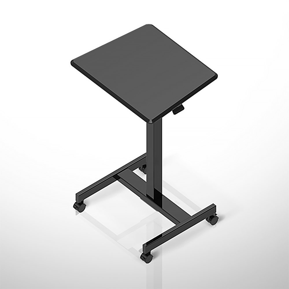【aka】mini移動式坐站氣壓升降桌(一般型)-黑色