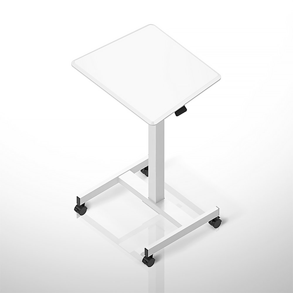 【aka】mini移動式坐站氣壓升降桌(一般型)-白色
