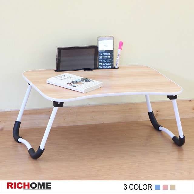 【RICHOME】Shinpuru折疊和室桌附手機架-3色