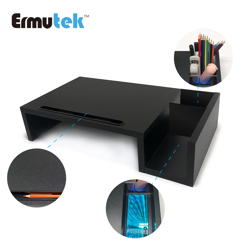 Ermutek 桌上型辦公收納置物架多功能螢幕增高架