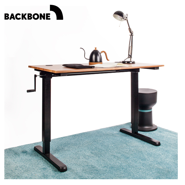 Backbone City Desk ​國民升降桌-拼接木紋