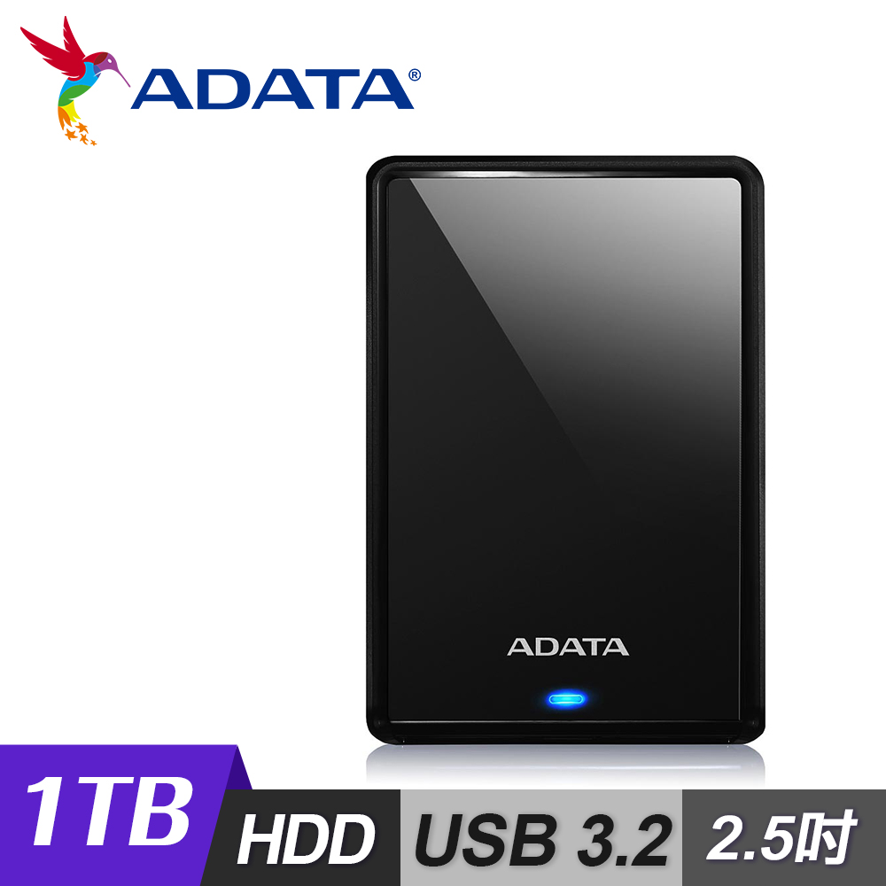 ADATA 威剛 HV620S 1TB 2.5吋行動硬碟 黑色