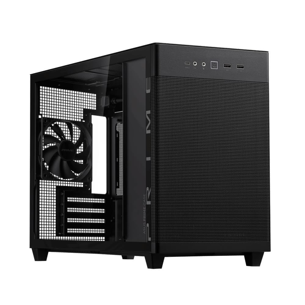 【ASUS 華碩】Prime AP201 MicroATX 鋼化玻璃機殼/黑色