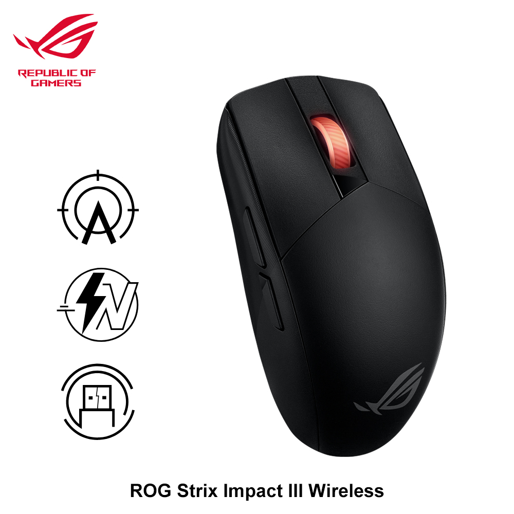 【ASUS 華碩】ROG STRIX IMPACT III 無線電競滑鼠