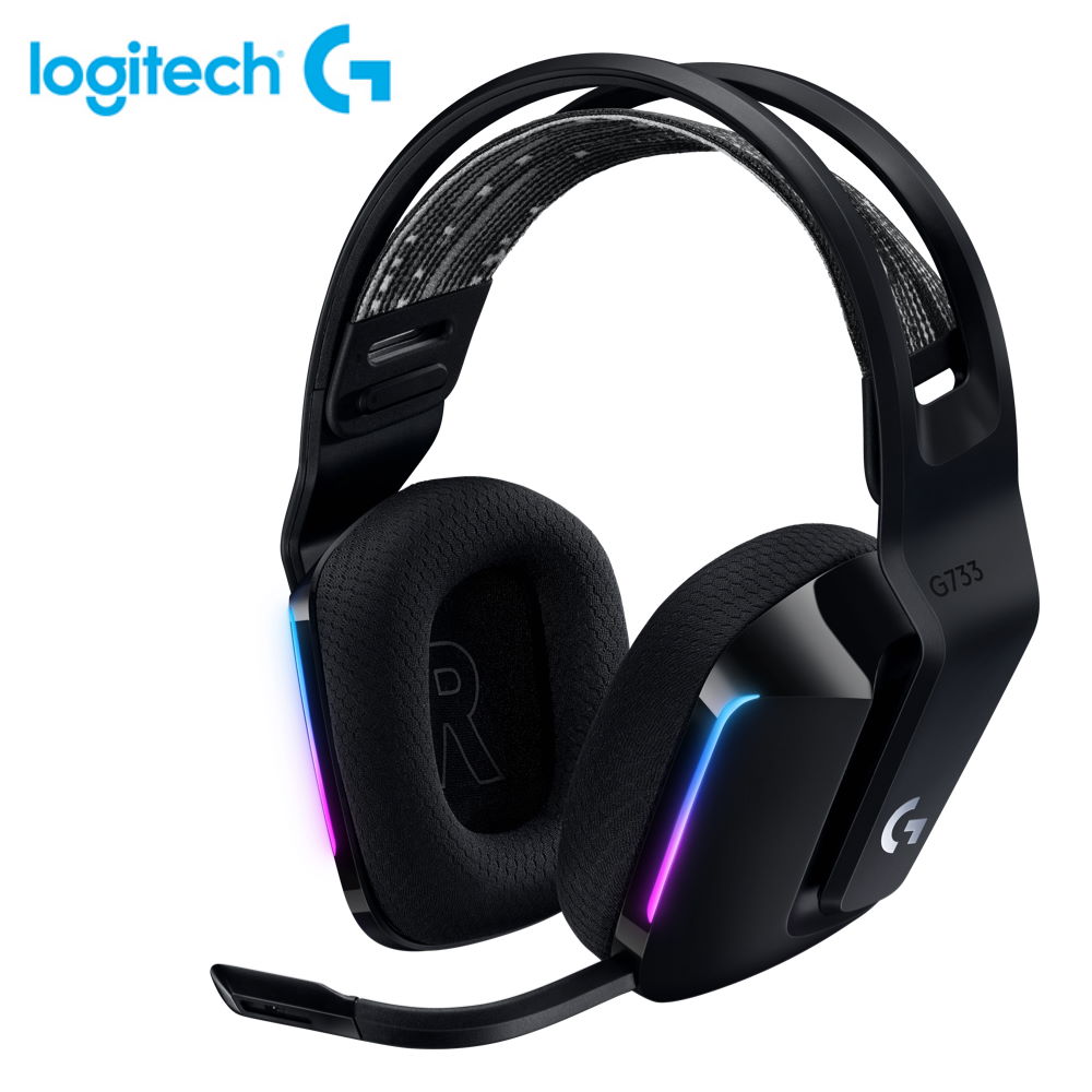 Logitech 羅技 G733 RGB炫光無線電競耳機麥克風 / 神秘黑