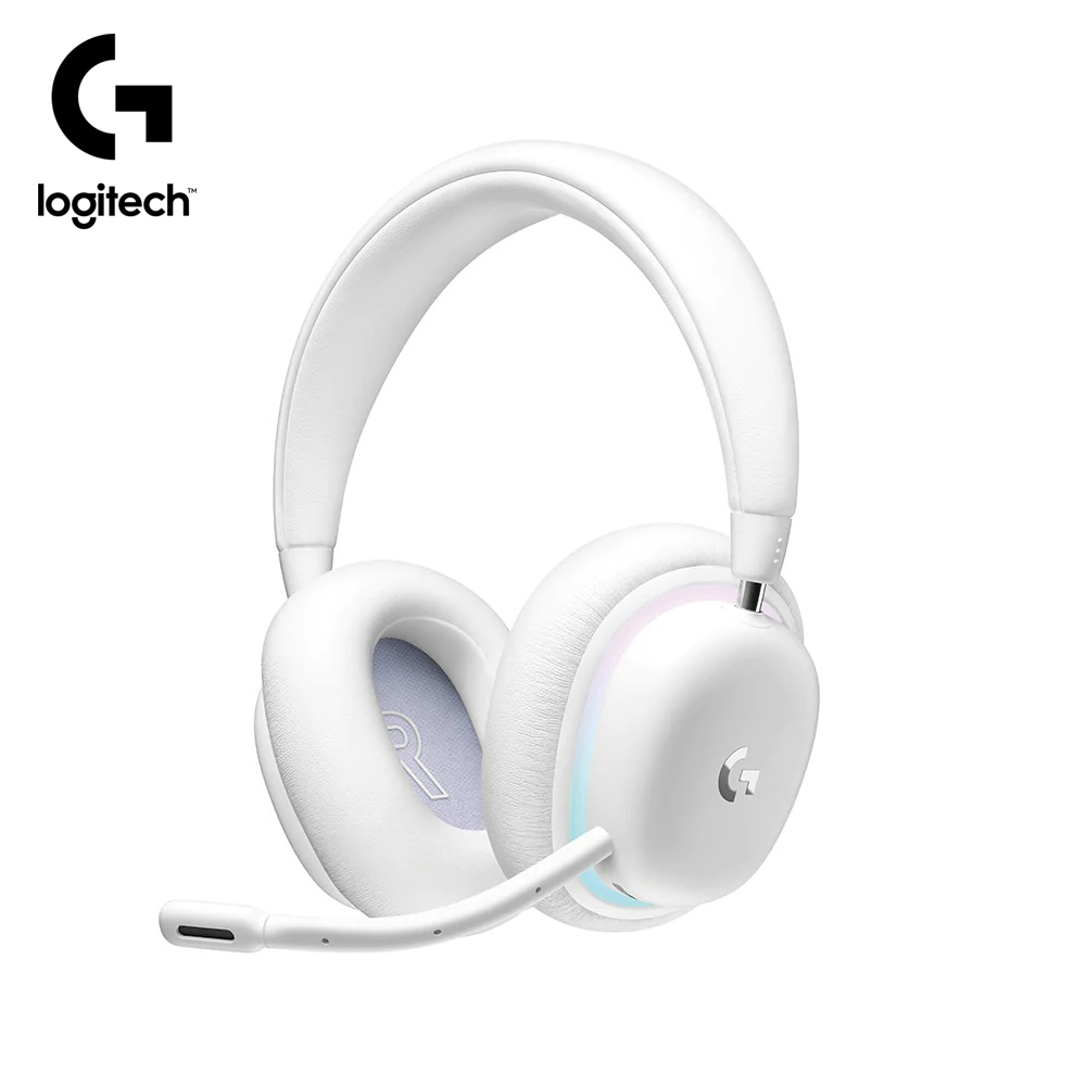Logitech 羅技 G735 無線電競頭戴式耳機，採用 LIGHTSPEED 無線技術，提供低延遲遊戲體驗。白色系設計，重量僅 273g，舒適配戴；配備可拆卸麥克風，適合電競玩家。包含 USB 接收器、延長線及充電線，適用 Windows 系統，中國製造，享有兩年保固。型號 981-001085，NCC 認證 CCAQ21LP0280T7。完美選擇電競無線耳機！