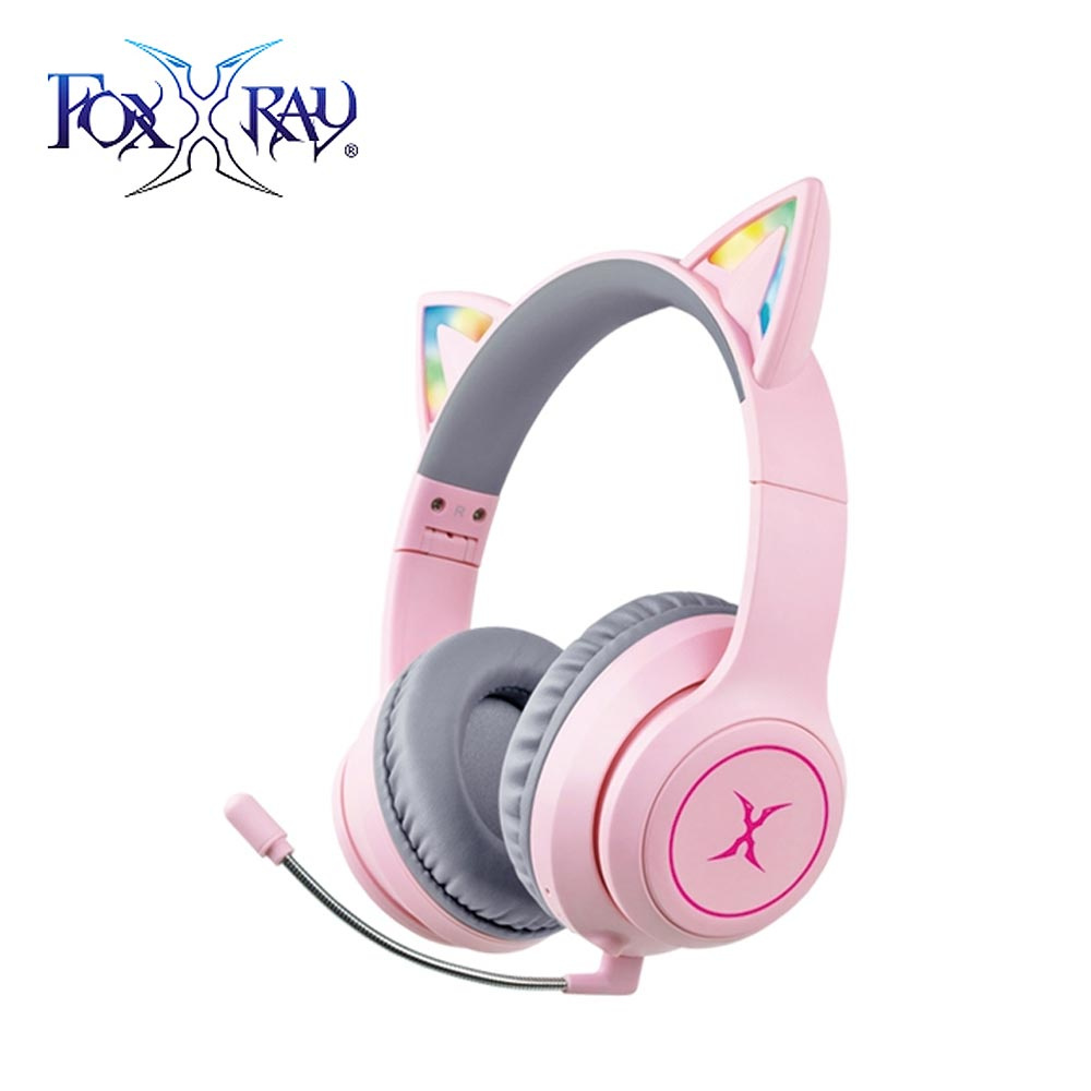 【FOXXRAY 狐鐳】FXR-HAB-10 炫喵響狐無線電競耳機-粉