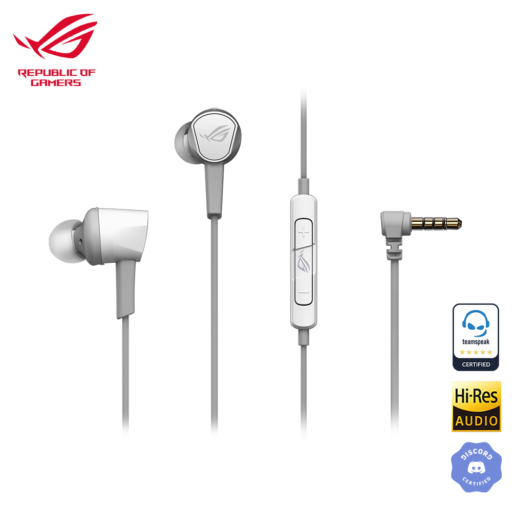 ASUS 華碩 ROG Cetra II Core 入耳式電競耳機 月光白