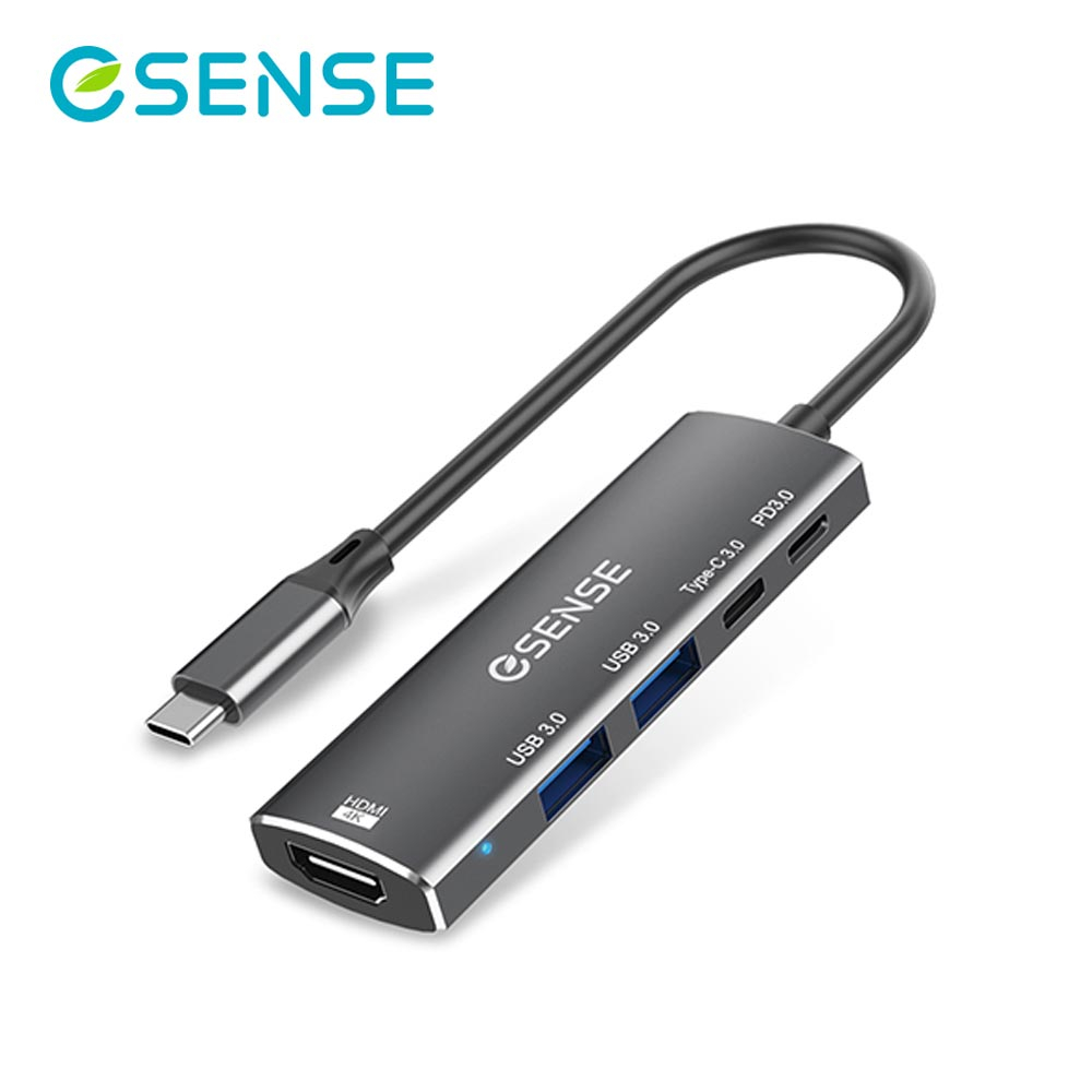 【ESENSE 逸盛】Type-C TO HDMI / USB3.0 / PD3.0轉接器 H552