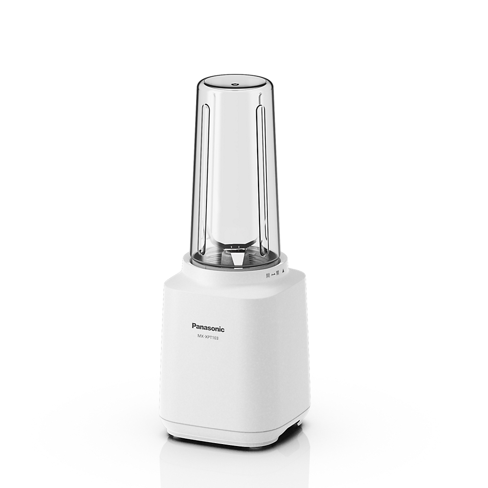  Panasonic國際牌 MX-XPT103-W 專業型調理機，中國製造，採用耐用塑膠PP內部材質，適合110V電壓使用。尺寸高320mm x 寬120mm x 深120mm，輕巧1.1kg，3L以上大容量設計，回轉數低於10000RPM，提供安全高效攪拌。享1年保固，BSMI許可字號R31017，理想家用果汁機與調理工具，輕鬆製作新鮮飲品與料理。 