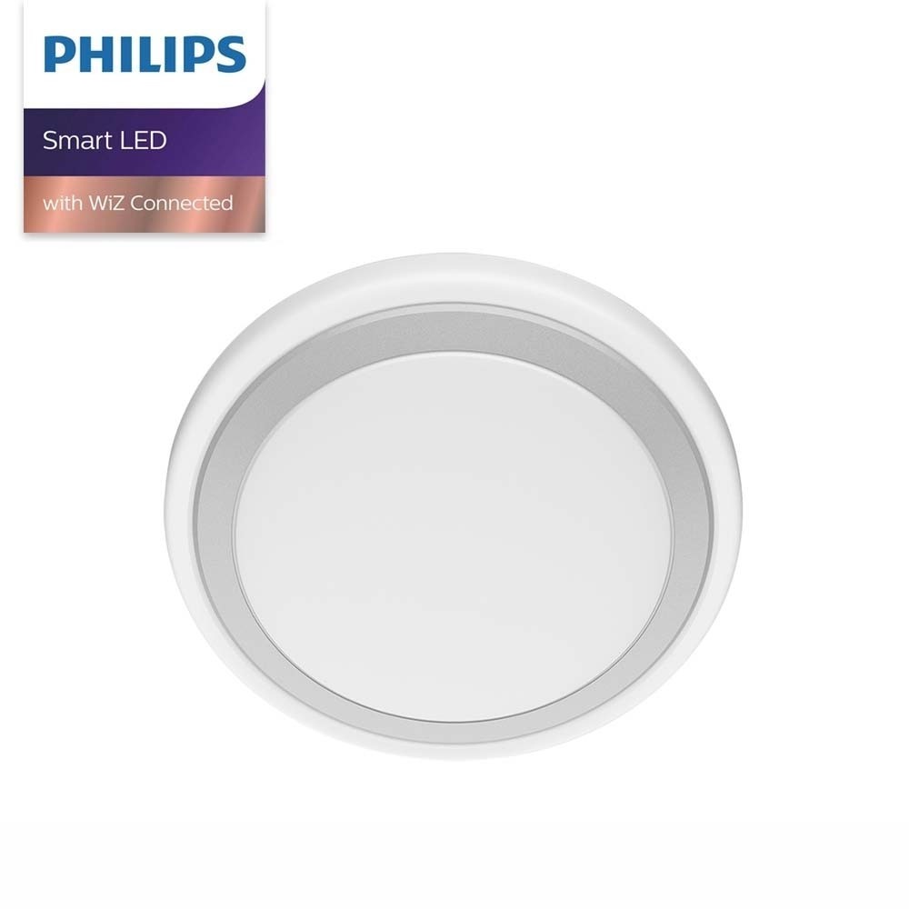 PHILIPS 飛利浦 飛利浦 WiZ 慕心智慧LED吸頂燈 銀色 [PW009]