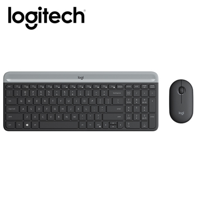 【Logitech 羅技】MK470 超薄無線鍵鼠組/石墨黑