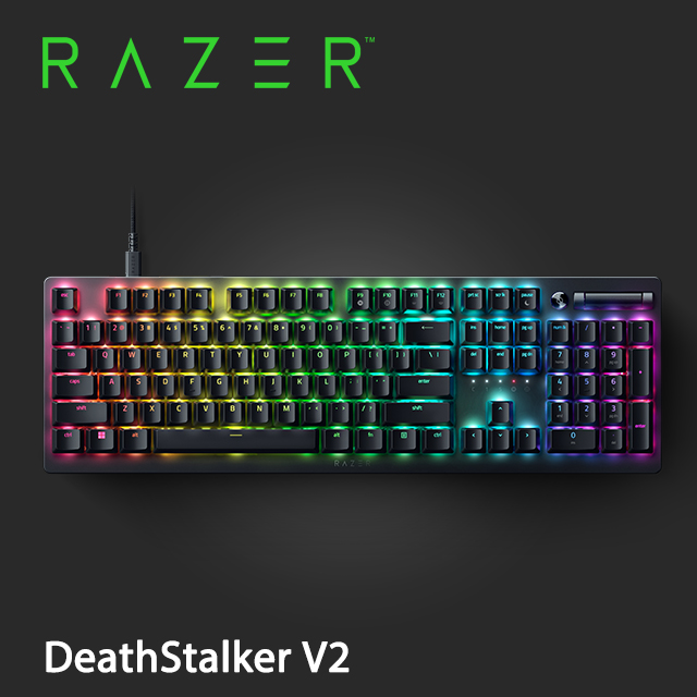RAZER DeathStalker V2 雷蛇 噬魂金蝎 V2 電競鍵盤 (英文/紅軸)