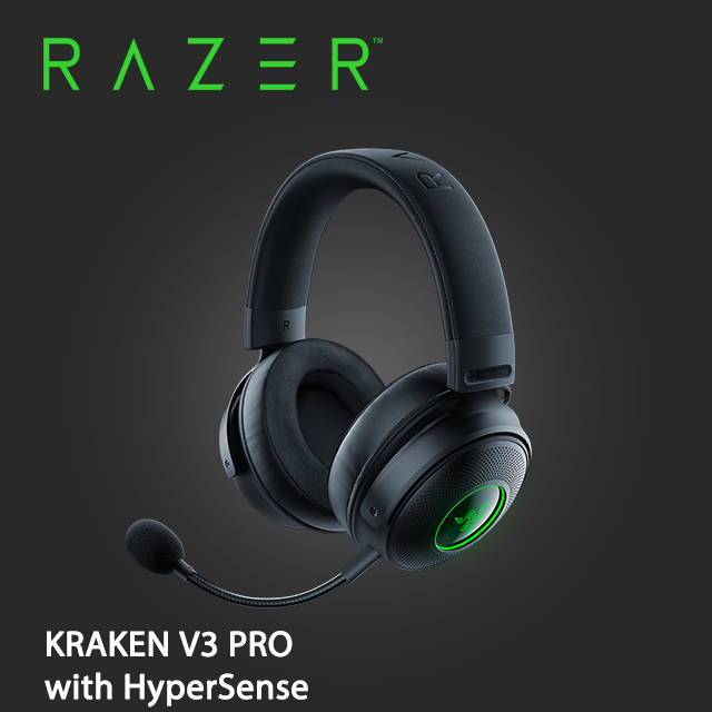 Razer 雷蛇 Kraken V3 Pro 頂級遊戲耳機，適用於各種遊戲平臺，提供沉浸式音效體驗，支援多平臺連線。品牌：Razer 雷蛇；適用於：其他；保固期：2年，安心使用無憂。