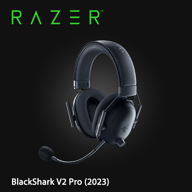 RAZER 雷蛇 BlackShark 黑鯊 V2 Pro (2023) 無線電競耳機麥克風 - 黑色
