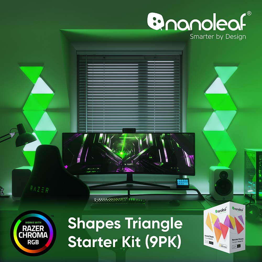 Nanoleaf Shapes 智能三角燈 (9片組) -【RAZER 雷蛇御用燈條】
