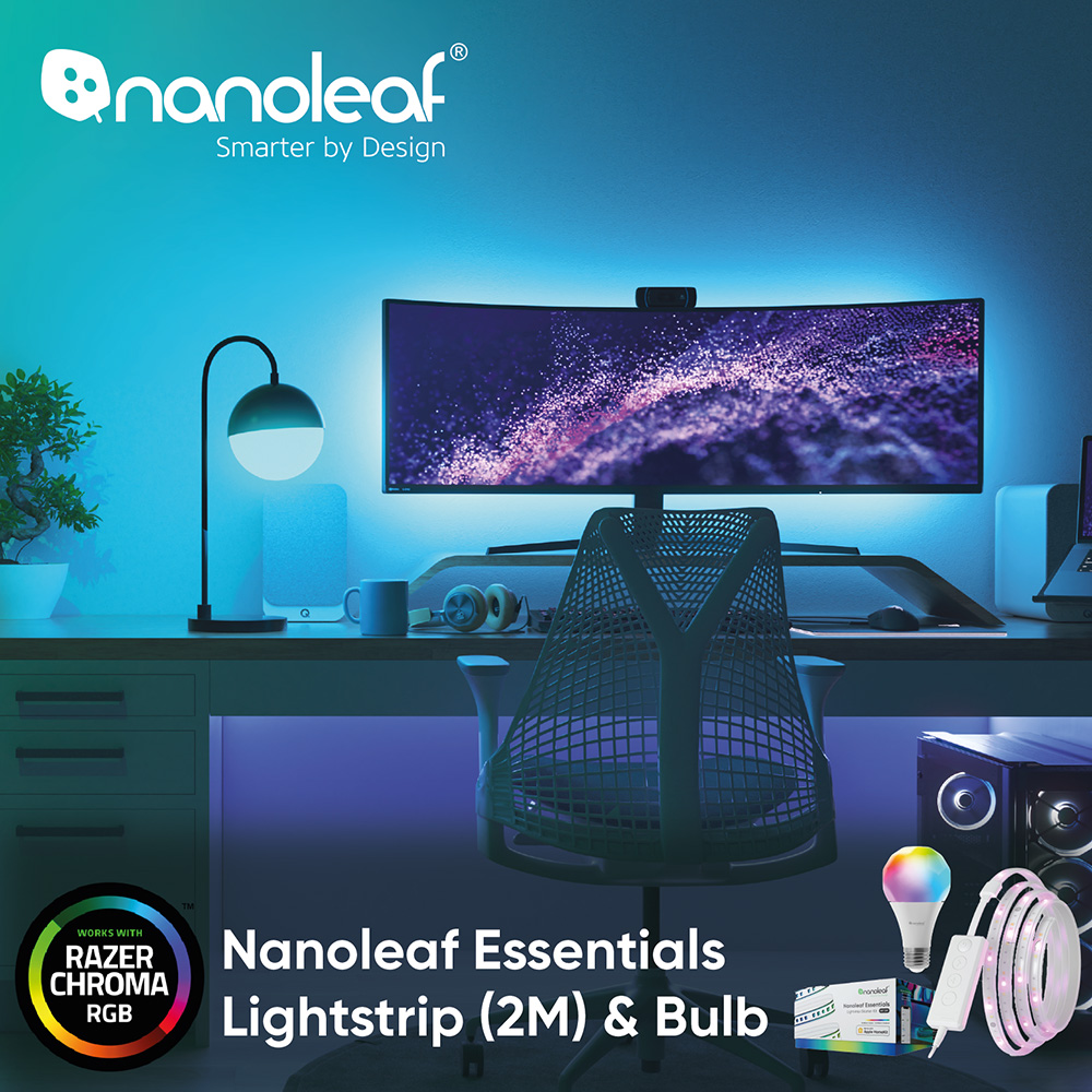 Nanoleaf 智能燈帶2M+智能燈泡-RAZER 雷蛇御用燈組