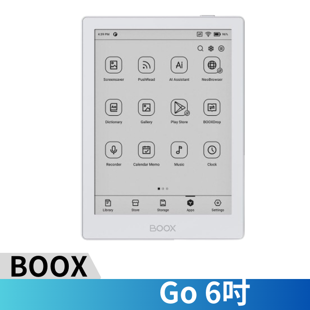 文石 BOOX Go 6 吋電子閱讀器 - 白色