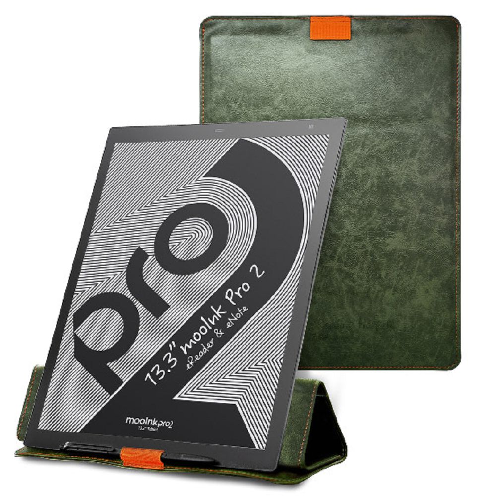 [殼套組mooInk Pro 2 13.3 吋平板+皮套-遠山綠