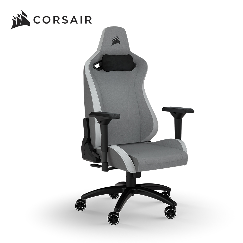 CORSAIR TC200 布質款 電競椅-灰/白