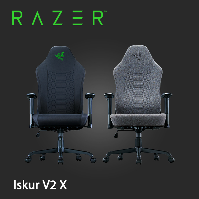 RAZER 雷蛇 Iskur V2 X電競椅-(黑/布織灰)