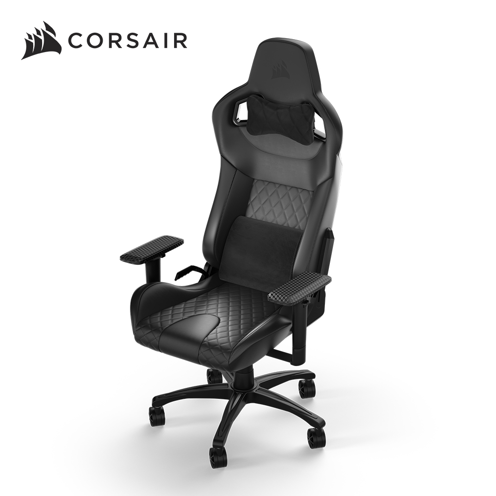 CORSAIR T1 RACE 皮革電競椅-黑+黑(含安裝)