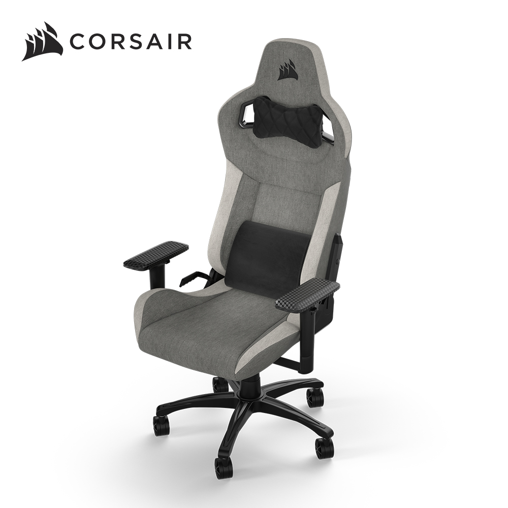 CORSAIR T3-RUSH V2電競椅-灰+白(含安裝)