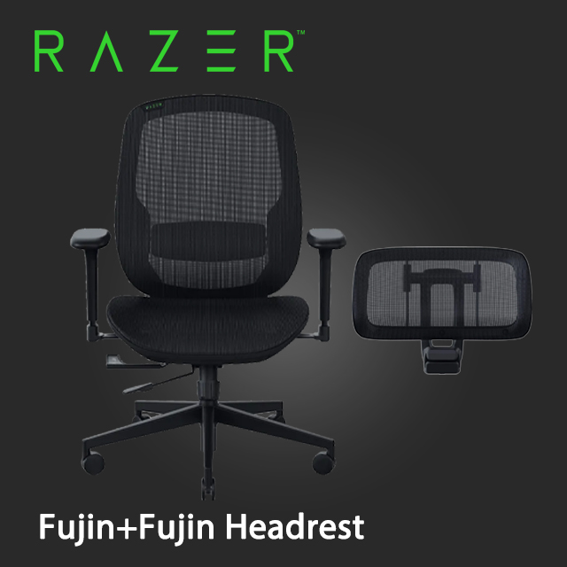 雷蛇Razer Fujin 風靈網狀人體工學電競椅 + 頭枕超值組