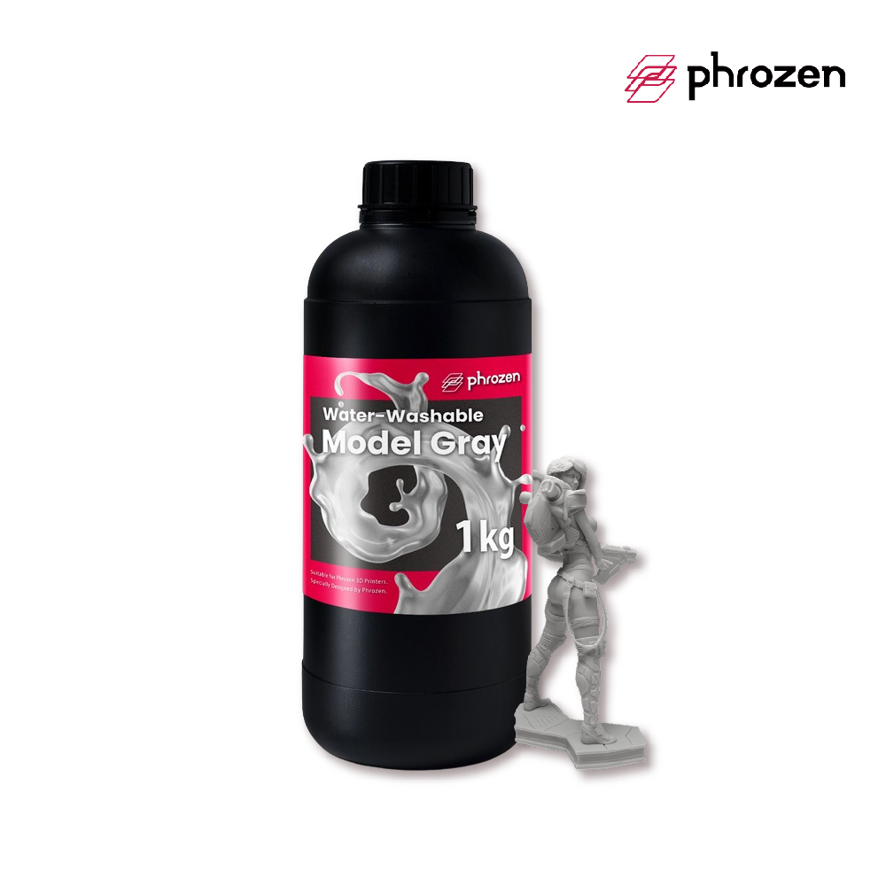 【PHROZEN普羅森】Water-Washable 可水洗高速列印樹脂 - 模型灰(1KG裝) 3D列印耗材