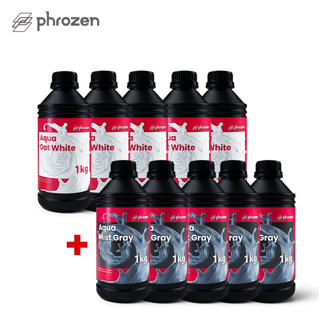 Phrozen 湖水模型樹脂燕麥白/薄霧灰(1KG裝)10入組