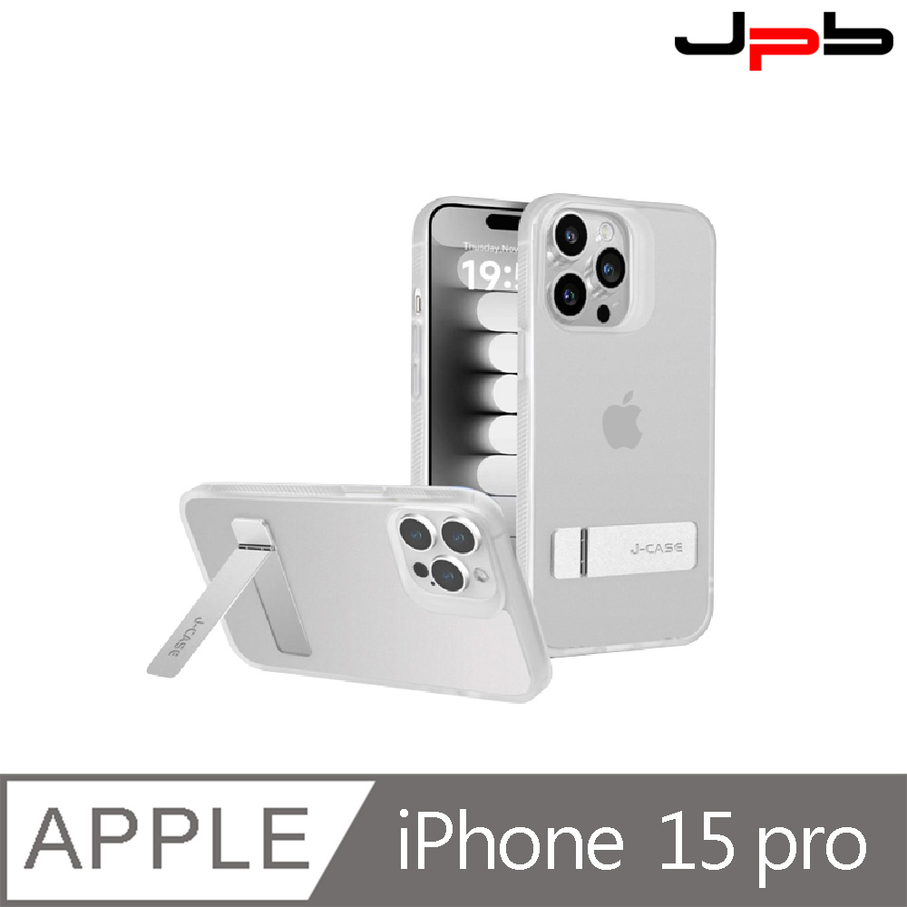 [ JPB iPhone 15 Pro 6.1吋 樂扣支架 透明防摔手機殼 透明款
