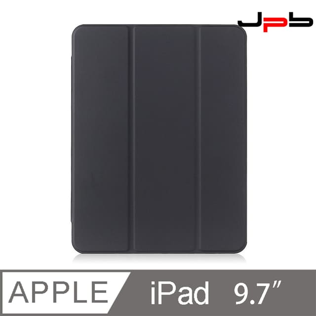 [ JPB iPad Air1/2 9.7吋 折疊磁吸帶筆槽平板保護套 - 黑色