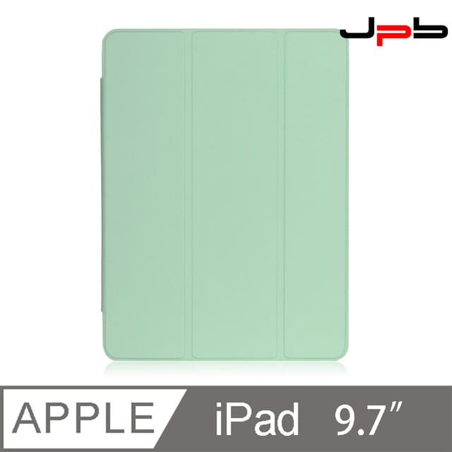 [ JPB iPad Air1/2 9.7吋 折疊磁吸帶筆槽平板保護套 - 淺綠