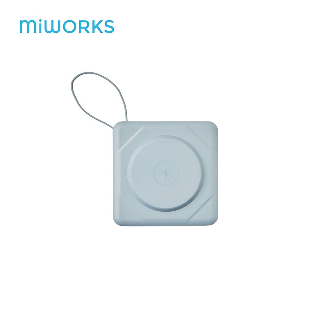 【米沃 Miworks】七合一磁吸無線充電行動電源 10000mAh 寶寶藍