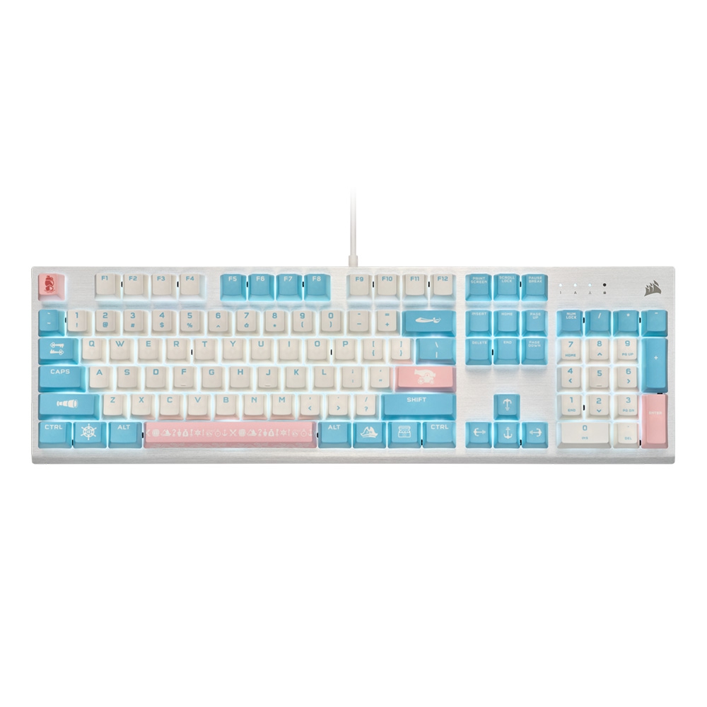 【Corsair 海盜船】K60 RGB CHERRY PRO SWEET SKY微甜之空機械式鍵盤 英文 MV軸