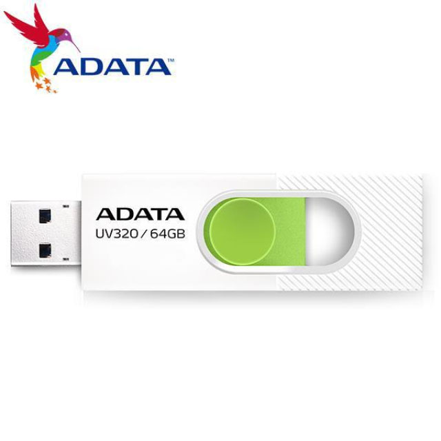 【ADATA 威剛】UV320 64GB USB3.2 隨身碟 白色