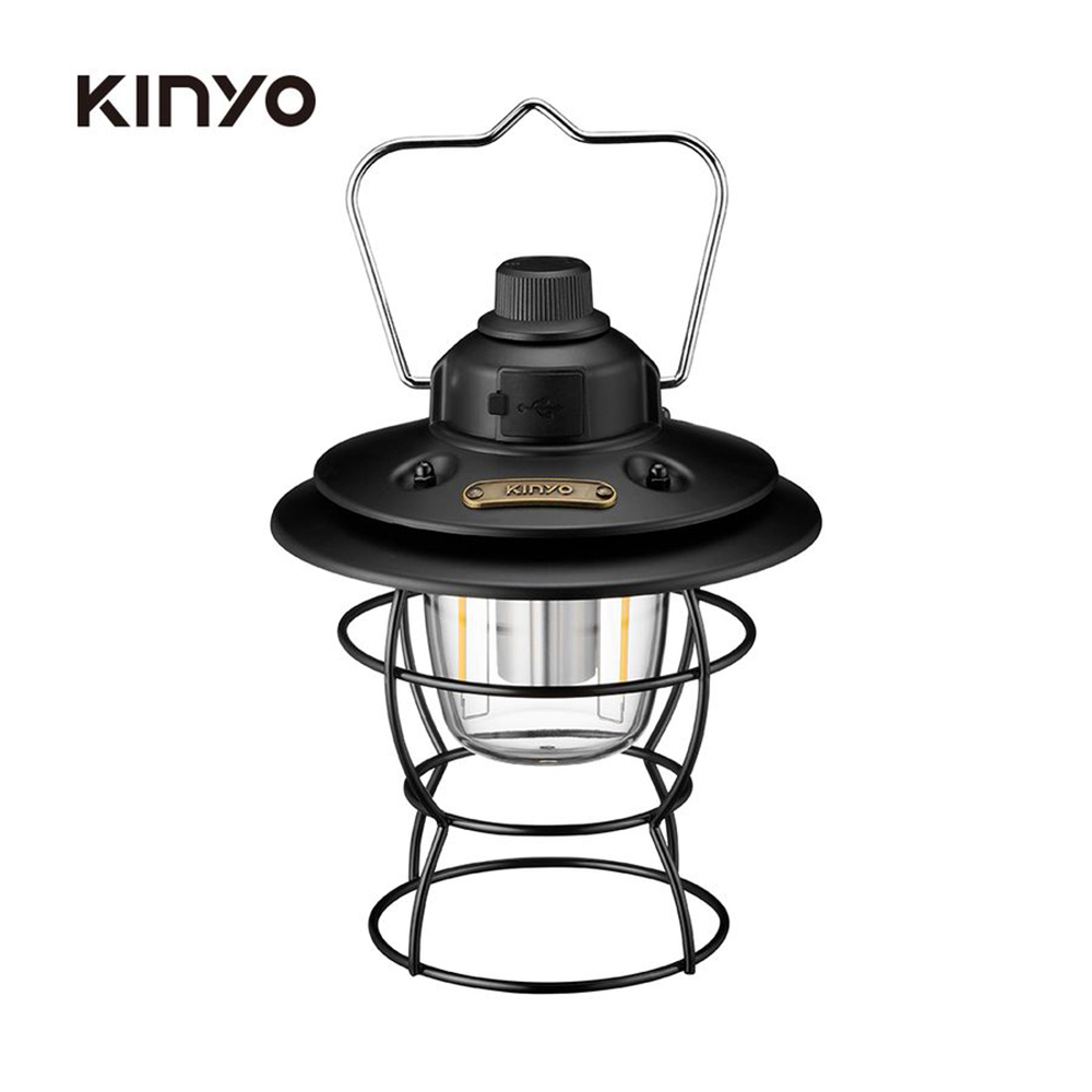 【KINYO】 CP-015B 冷暖三色溫LED露營燈 黑色
