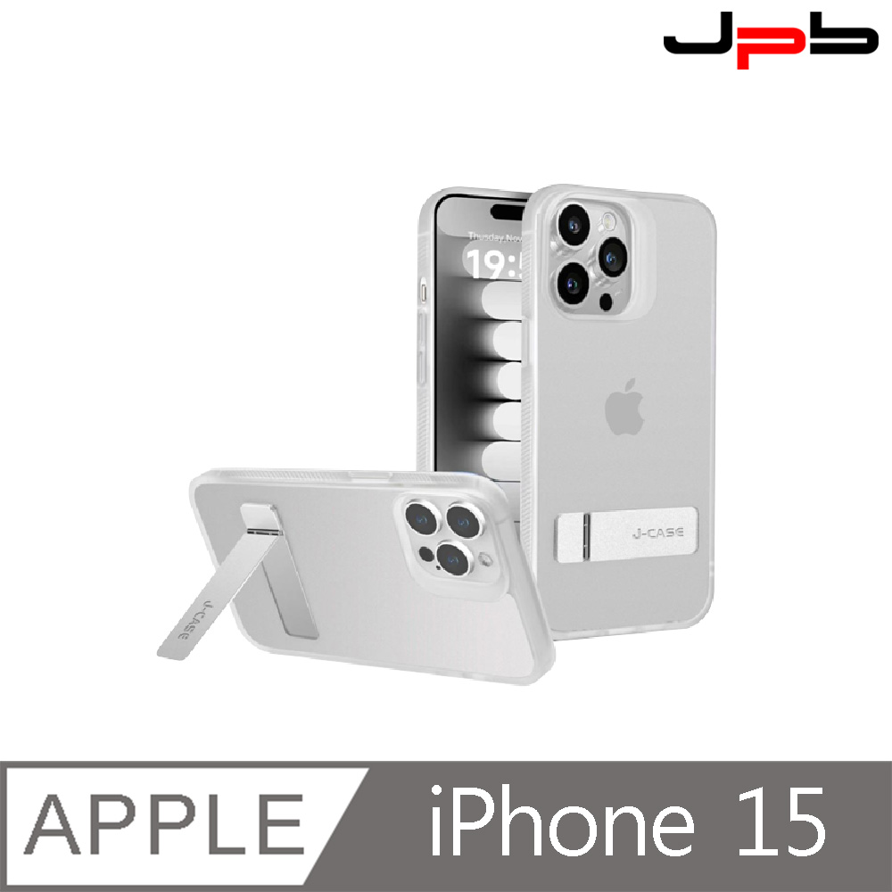 [ JPB iPhone 15 6.1吋 樂扣支架 透明防摔手機殼 透明款