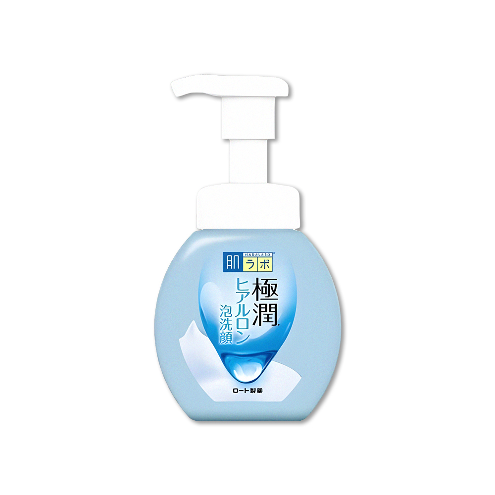 日本樂敦-HADALABO肌研極潤3重玻尿酸潤澤泡沫洗面乳160ml/瓶