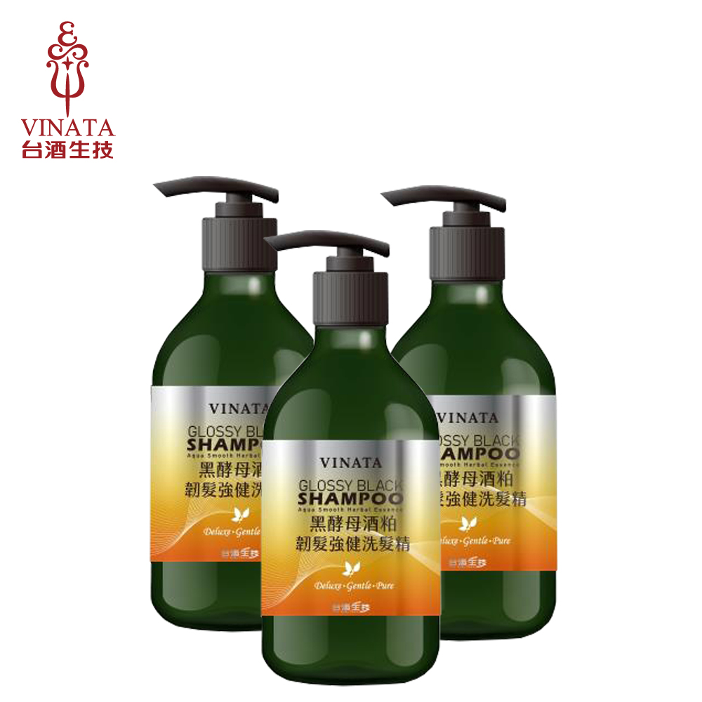 【臺酒生技】黑酵母酒粕韌髮強健洗髮精 500ml 3入組